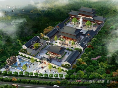 普陀山寺院古建规划设计-药师禅寺