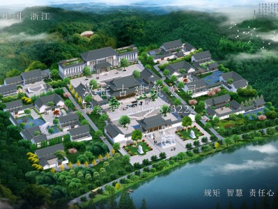 普陀山寺庙古建筑总体布局设计图